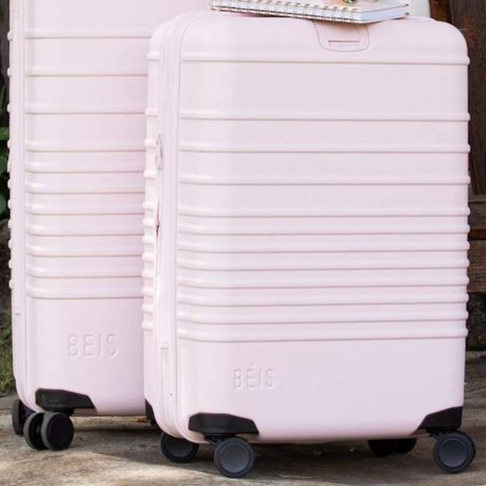 BEIS Sakura Pink Carry On Luggage